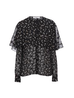 CHLOÉ Top Woman Cape blouse in silk satin jacquard w