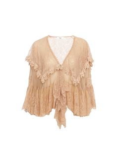 CHLOÉ Top Woman Fluid top in silk lace w