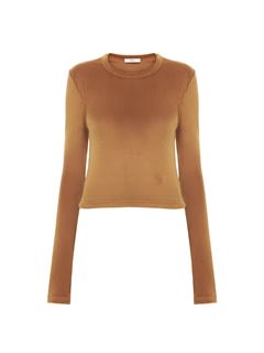 CHLOÉ Top Woman Long-sleeve top in velvet jersey w