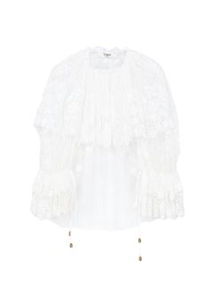 CHLOÉ Top Woman Gathered top in lace w