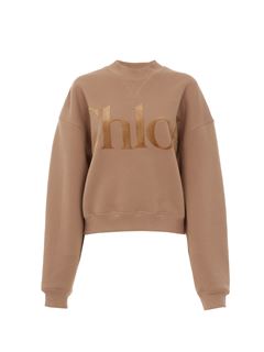 CHLOÉ Top Woman Generous sweater in cotton fleece w