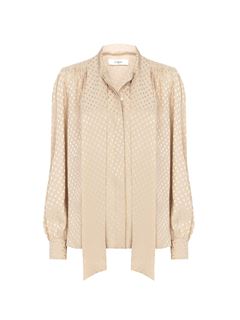 CHLOÉ Top Woman Lavallière blouse in silk jacquard w