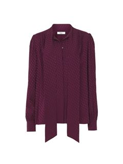 CHLOÉ Top Woman Lavallière blouse in silk jacquard w