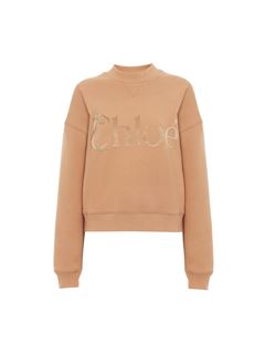 CHLOÉ Top Woman Generous logo sweater in cotton fleece w