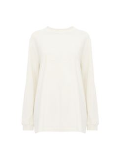 CHLOÉ Top Woman Oversized long-sleeve logo T-shirt in cotton jersey w