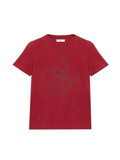 CHLOÉ Top Woman Baby fit logo T-shirt in cotton jersey w