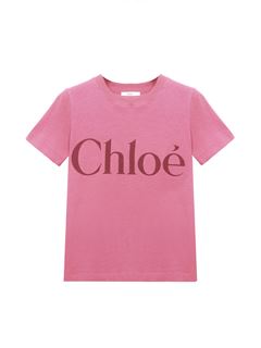 CHLOÉ Top Woman Baby fit logo T-shirt in cotton jersey w