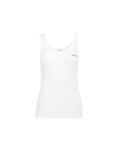 CHLOÉ Top Woman Logo tank top in jersey w