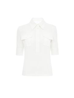 CHLOÉ Top Woman Short-sleeve utilitarian top in cotton w