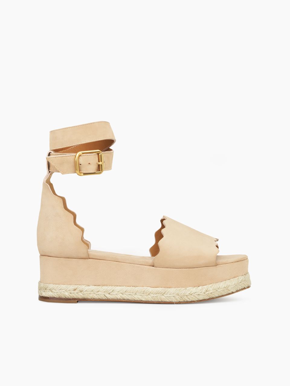 chloe scalloped wedge