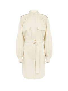 CHLOÉ Dresses Woman Utilitarian shirt dress in light cotton poplin w