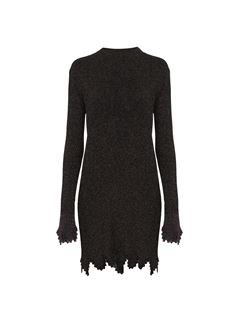 CHLOÉ Dresses Woman Fitted scallop dress in viscose-blend knit w