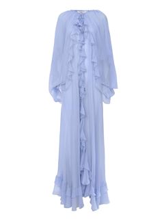 CHLOÉ Dresses Woman Long cape dress in silk mousseline w