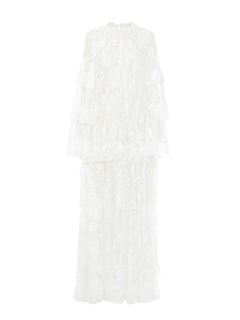 CHLOÉ Dresses Woman Long ruffle dress in silk lace w