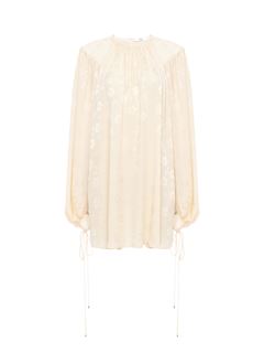 CHLOÉ Dresses Woman Gathered mini dress in silk jacquard w