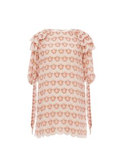 CHLOÉ Dresses Woman Puff-sleeve mini dress in silk crêpon w