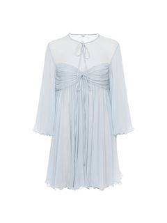 CHLOÉ Dresses Woman Pleated mini dress in silk mousseline w