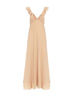 CHLOÉ Dresses Woman Long sun dress in crêpe de chine w