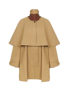 CHLOÉ Coats Woman Parka in cotton gabardine with cape w