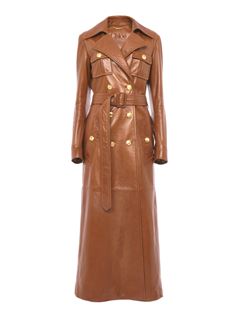 CHLOÉ Coats Woman Utilitarian trench coat in soft leather w