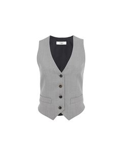 CHLOÉ Waistcoats Woman Tailored waistcoat in wool grain de poudre w