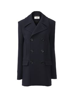 CHLOÉ Coats Woman Pea coat in double wool crêpe w