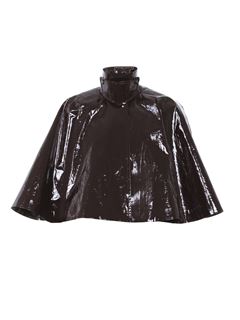 CHLOÉ Coats Woman Short cape in lacquered shiny cotton w