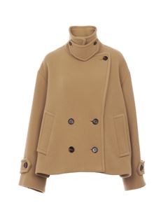 CHLOÉ Coats Woman Oversized short coat in wool w