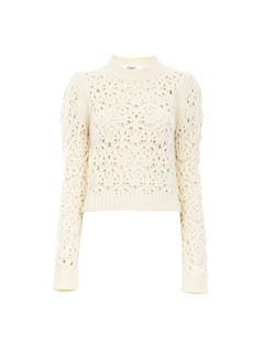 CHLOÉ Strickmode Damen Körperbetonter Pullover aus Wollstrick w