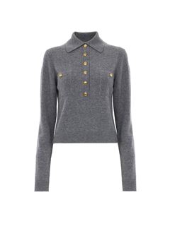 CHLOÉ Knitwear Woman Polo sweater in wool & cashmere w