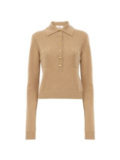 CHLOÉ Knitwear Woman Polo sweater in wool & cashmere w