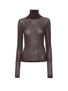 CHLOÉ Knitwear Woman Fitted turtleneck sweater in lace knit w