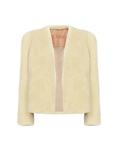 CHLOÉ Coats Woman Boxy jacket in shearling w