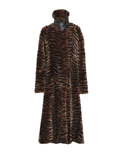 CHLOÉ Coats Woman Double-breasted long coat in shearling w