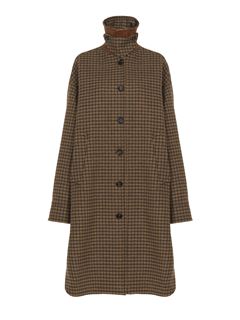 CHLOÉ Coats Woman Oversized mid-length coat in check wool w