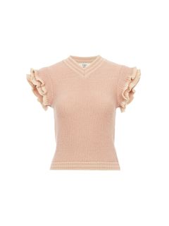 CHLOÉ Knitwear Woman Short-sleeve knit top in wool knit w