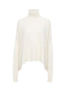 CHLOÉ Knitwear Woman Generous turtleneck sweater in pointelle knit w