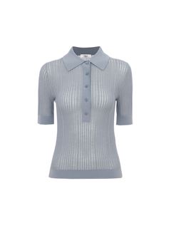 CHLOÉ Knitwear Woman Fitted polo shirt in wool knit w