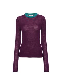 CHLOÉ Knitwear Woman Crew-neck fitted top in wool knit w