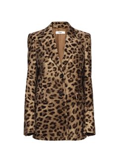 CHLOÉ Jackets Woman Tailored jacket in leopard-print velvet w