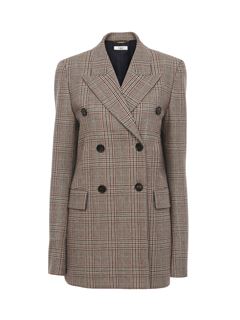 CHLOÉ Jackets Woman Tailored jacket in Prince of Wales wool w