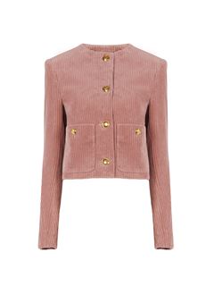 CHLOÉ Jackets Woman Cropped boxy jacket in velvet w