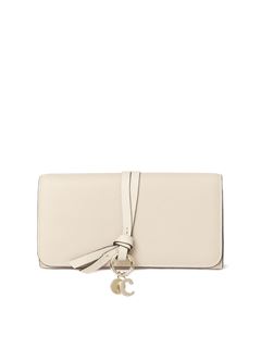 CHLOÉ Wallets Woman Alphabet wallet with flap in grained leather w