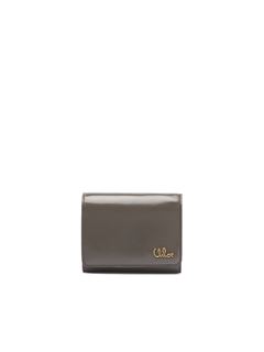 CHLOÉ Wallets Woman Small Chloé Iconic tri-fold with coin pocket in shiny leather w