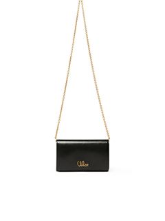 CHLOÉ Wallet on chain Woman Chloé Iconic flap wallet on chain in shiny leather w