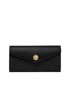 CHLOÉ Wallets Woman Envelope long wallet with flap in grained leather w