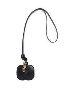 CHLOÉ Pass Holder Woman Chloé Symbols Snake earpods case in grained leather w