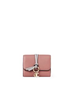 CHLOÉ Wallets Woman Small Alphabet tri-fold in grained leather w