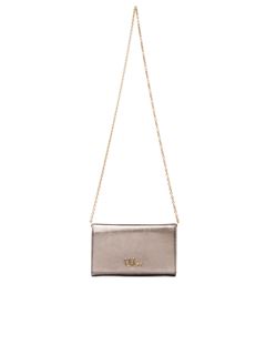 CHLOÉ Wallet on chain Woman Chloé Iconic flap wallet on chain in metallised leather w