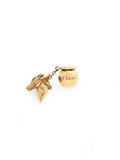 CHLOÉ Charms for bags Woman Sphere Horse Dice bracelet charm in brass w